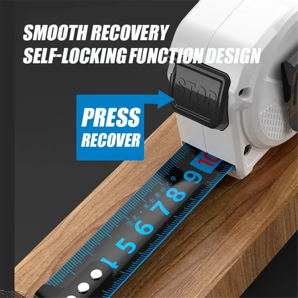 5m Auto-Lock Retractable Tape Measure | Anti-Cut Blue Font