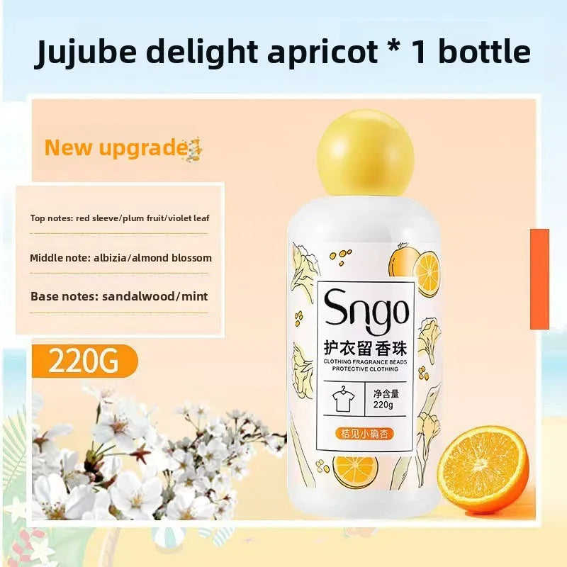 Fragrant Laundry Beads Long Lasting Scent Remove Odor Inhibit Bacteria Kill Mites Antistatic Soften Clothes Color Protection Peaceful Pleasures Health and Wellness Jujube delight apric