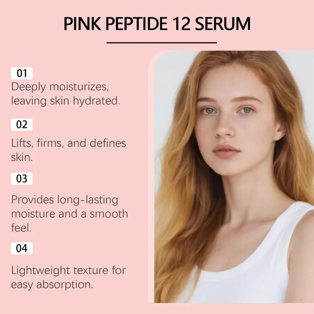 Pink Peptide12 Anti-Aging Face Serum 30ml | Firming & Hydrating