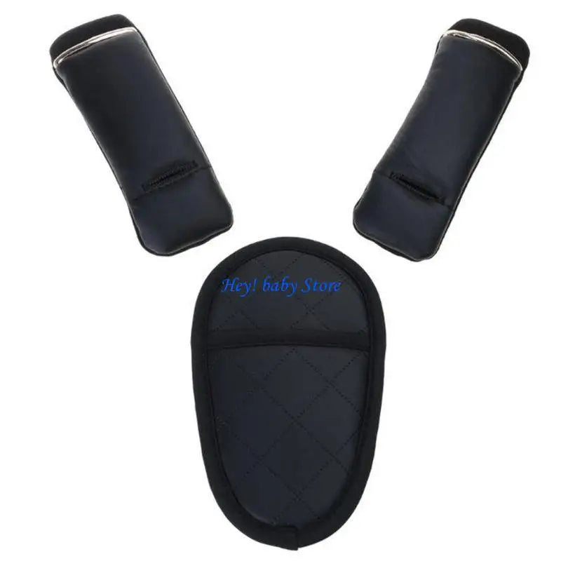 Baby Stroller Shoulder Strap Covers & Crotch Pad Set 3pcs