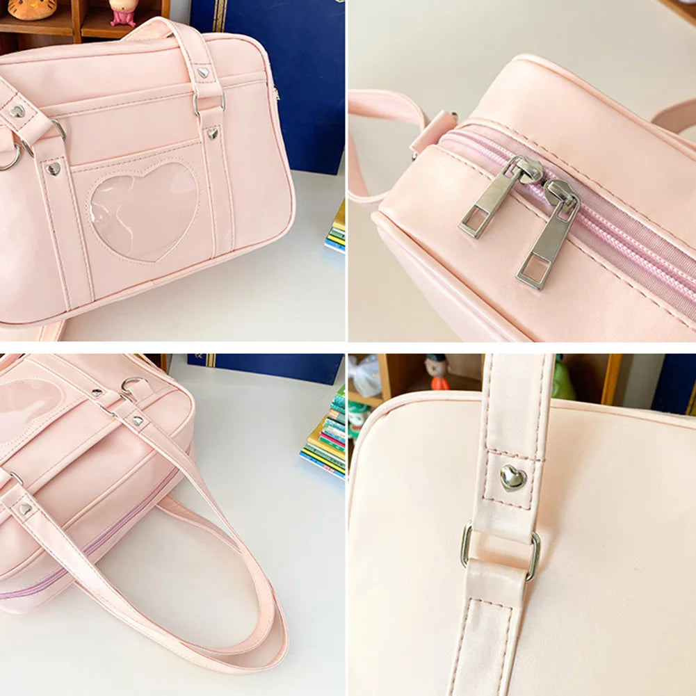 Heart Cross-Body Tote Bag for Teen Girls | Cute Shoulder Bag