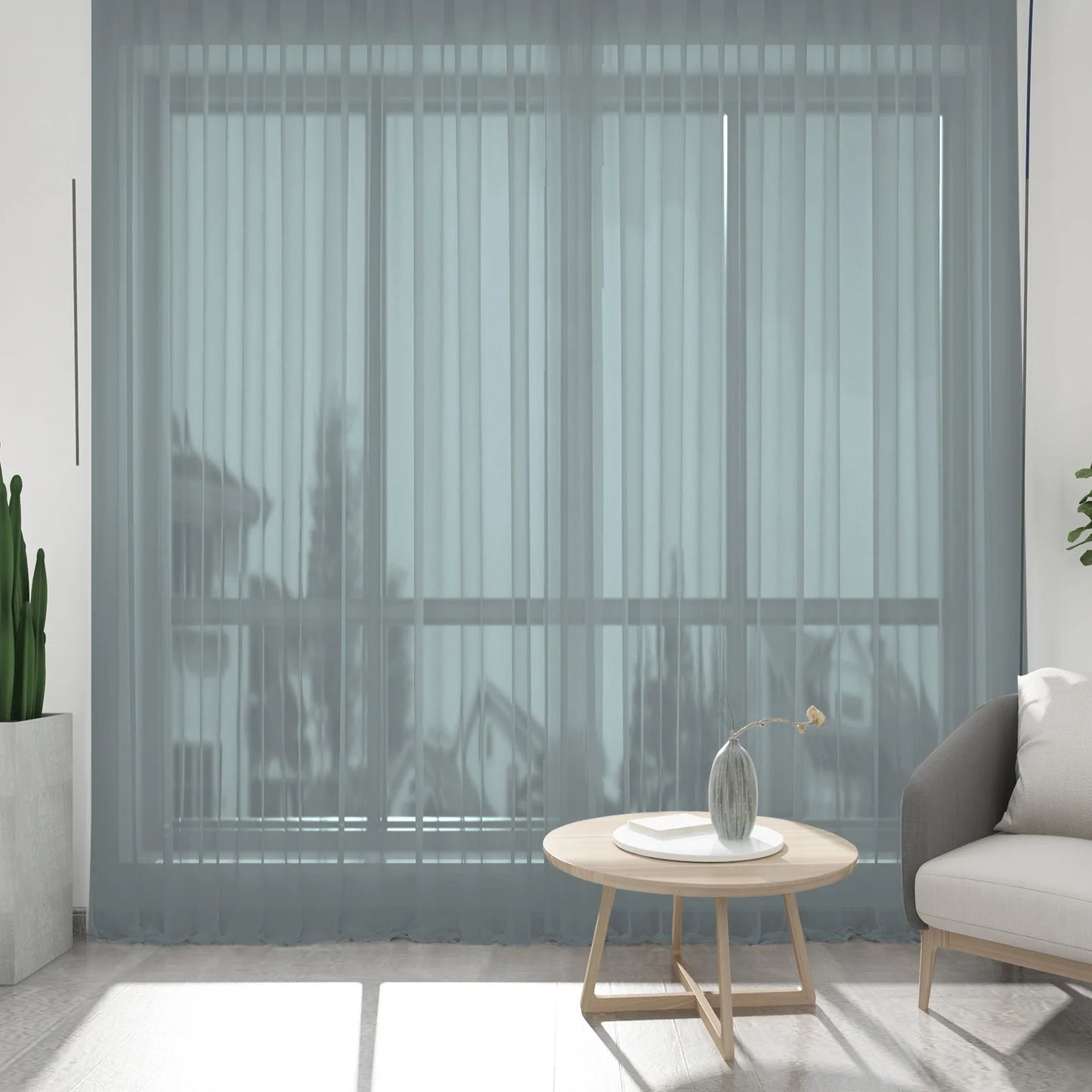 Solid White Yarn Curtain Window Tulle Curtains For Living Room Kitchen Modern Window Treatments Voile Curtains Cortains Peaceful Pleasures Health and Wellness Dark Grey 1Pc W132CM X H160CM Rod Pocket