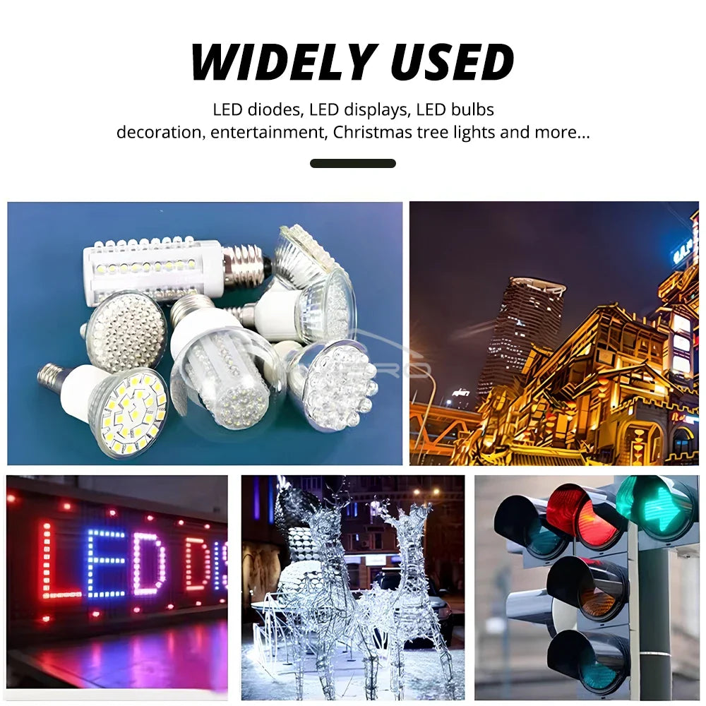 10PCS 5mm RGB Diffused LED Diodes – Common Cathode 4-Pin