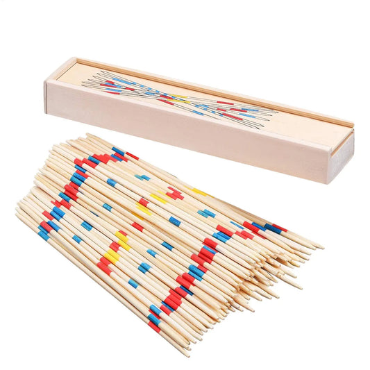Wooden Pickup Sticks Classic Family Game | Kids & Adults Classic Wooden Game Peaceful Pleasures Health and Wellness