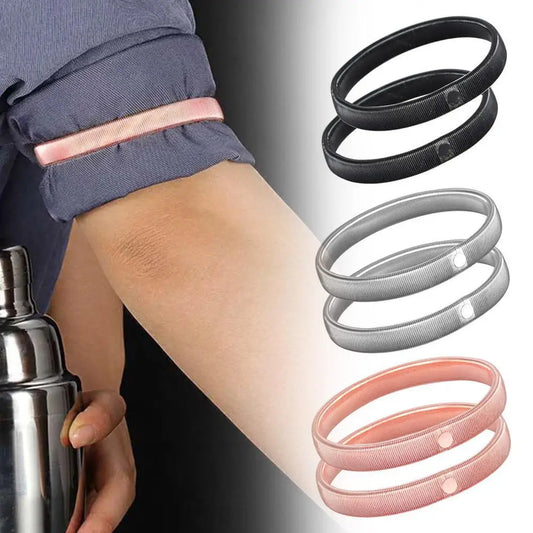 Elastic Shirt Sleeve Holders – Metal Armbands Men & Women Shirt Sleeve Holders Peaceful Pleasures Health and Wellness