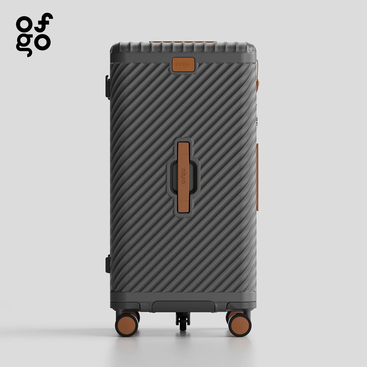 Waterproof PC Suitcase 20 24 26 28 30 Inches with Cup Holder Large Capacity Spinner TSA Travel Trolley Case with Lock for Travel Peaceful Pleasures Health and Wellness Grey suitcase 30 inch
