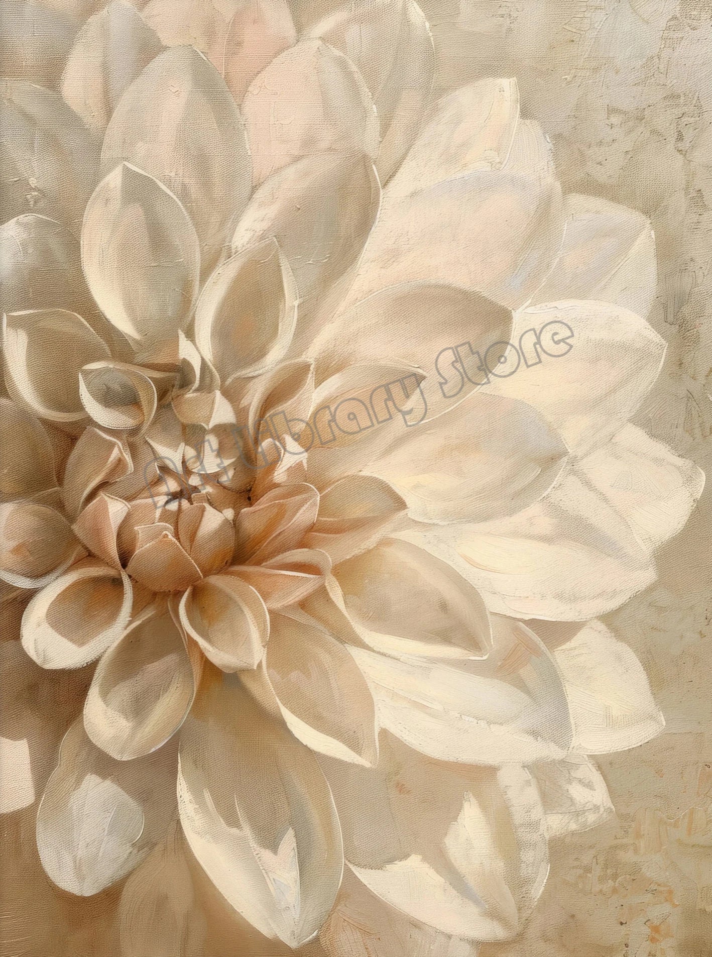 Vintage Flower Magnolia Peony Tulips Fresh Plant Painting on Canvas Poster and Print Minimalist Wall Art Pictures Home Decor Peaceful Pleasures Health and Wellness 4 40x60cm