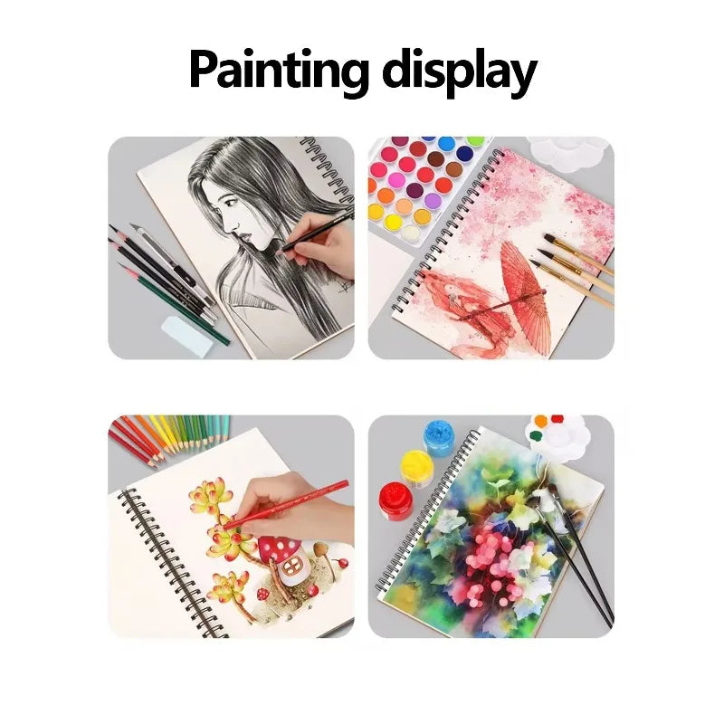 1 Pack 30-Sheets Top Spiral Bound Sketch Book Acid Free Art Sketchpad for Artistic Drawing Painting & Writing Peaceful Pleasures Health and Wellness
