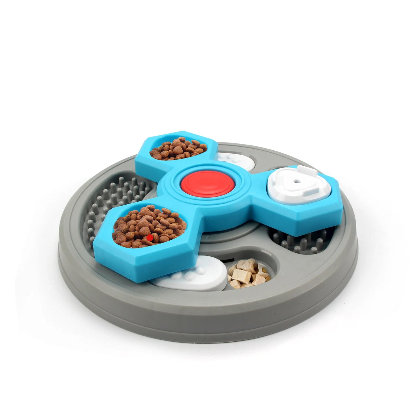 2-Layers Dog Puzzle Toys Slow Feeder Food Dispenser Interactive