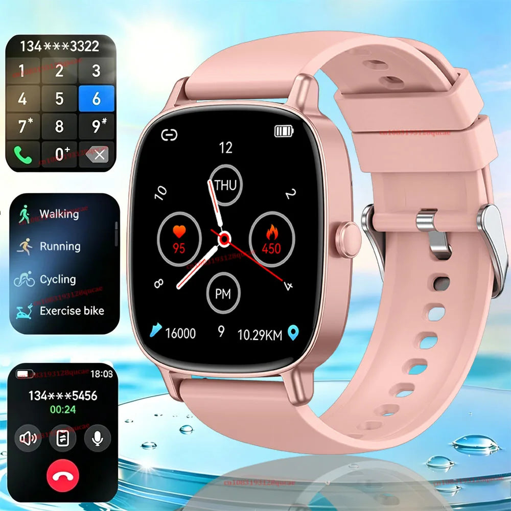 New Smart Watch Multi-sport mode Blood Pressure Sleep Health Monitoring 1.85 Inch Bluetooth Call IP68 Waterproof Smartwatch Hw12 Peaceful Pleasures Health and Wellness Pink