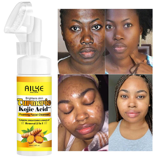 AILKE Brightening Foaming Cleanser – Turmeric & Kojic Acid 160ml Foaming Facial Cleanser Peaceful Pleasures Health and Wellness 1 Bottle