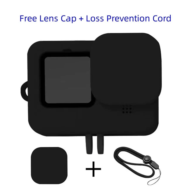New Soft Silicone Case for Gopro Hero 12 11 10 for Go pro 9 10 11 12 Silicone Protective Full Cover Shell Camera Accessories Peaceful Pleasures Health and Wellness black Universal