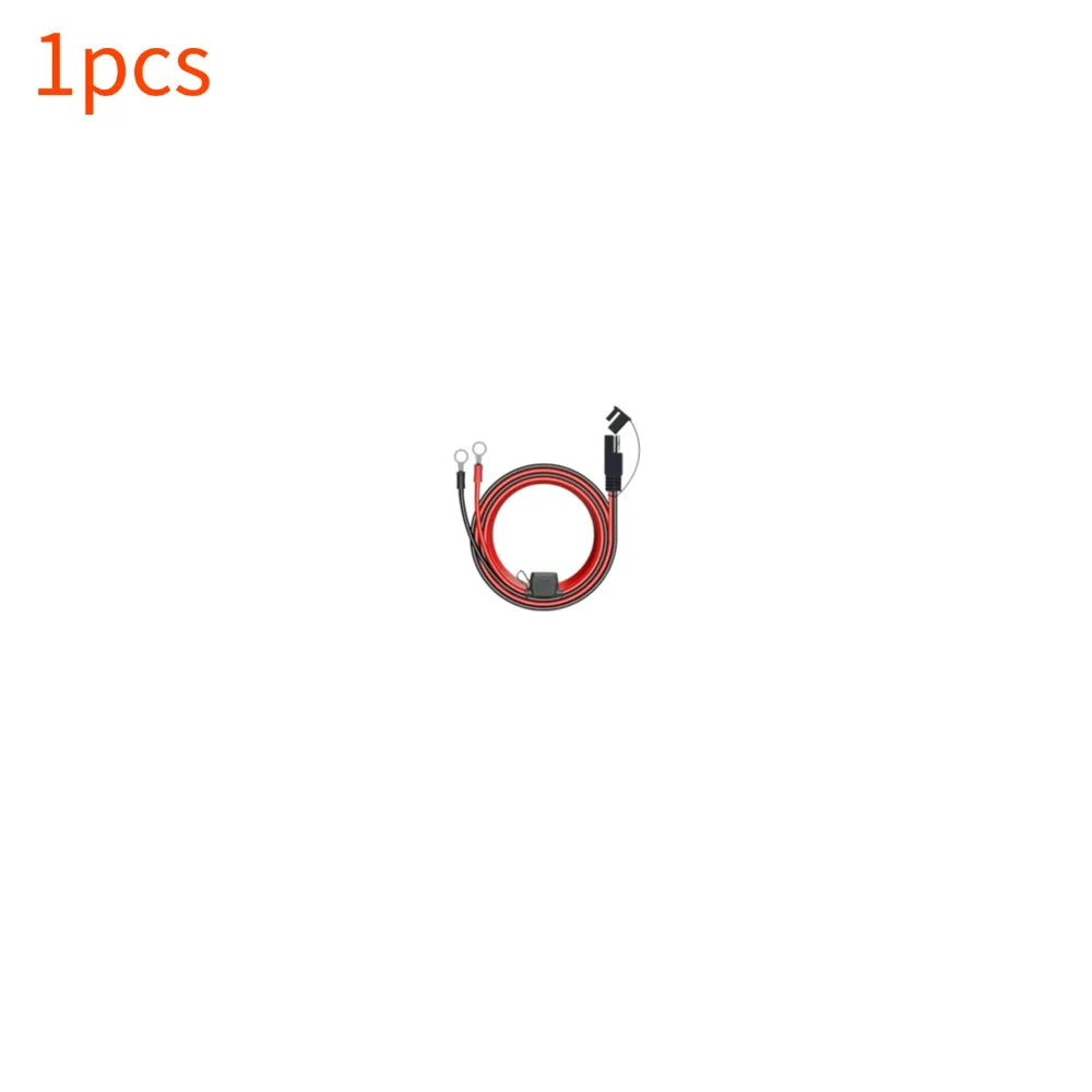 Motorcycle Battery Charger Adapter with SAE Extension Cable Peaceful Pleasures Health and Wellness 1pcs