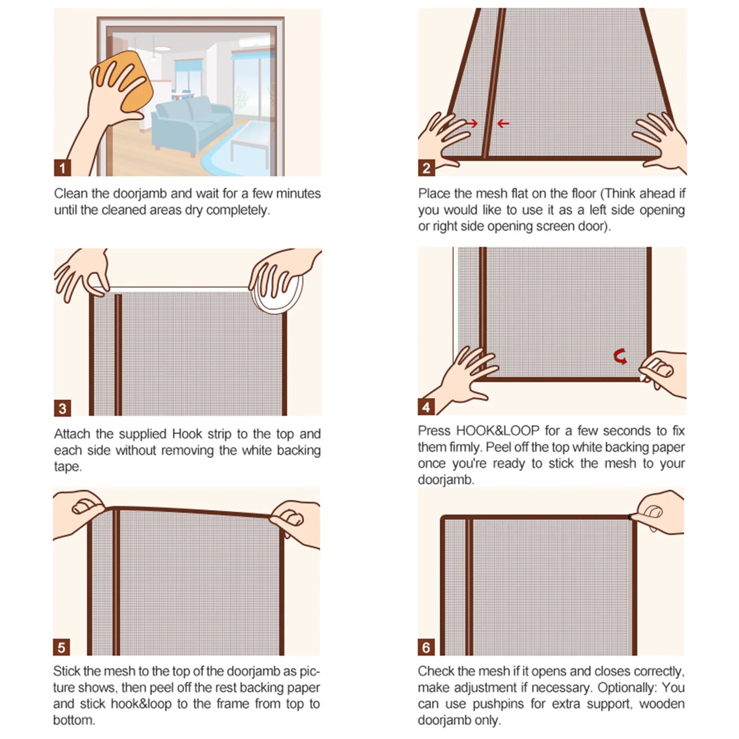 Magnetic Door Screen Single/Double-Sided Opening Reinforced Upgraded Net Insect Proof for French Front/Back Patio Kitchen Doors Peaceful Pleasures Health and Wellness