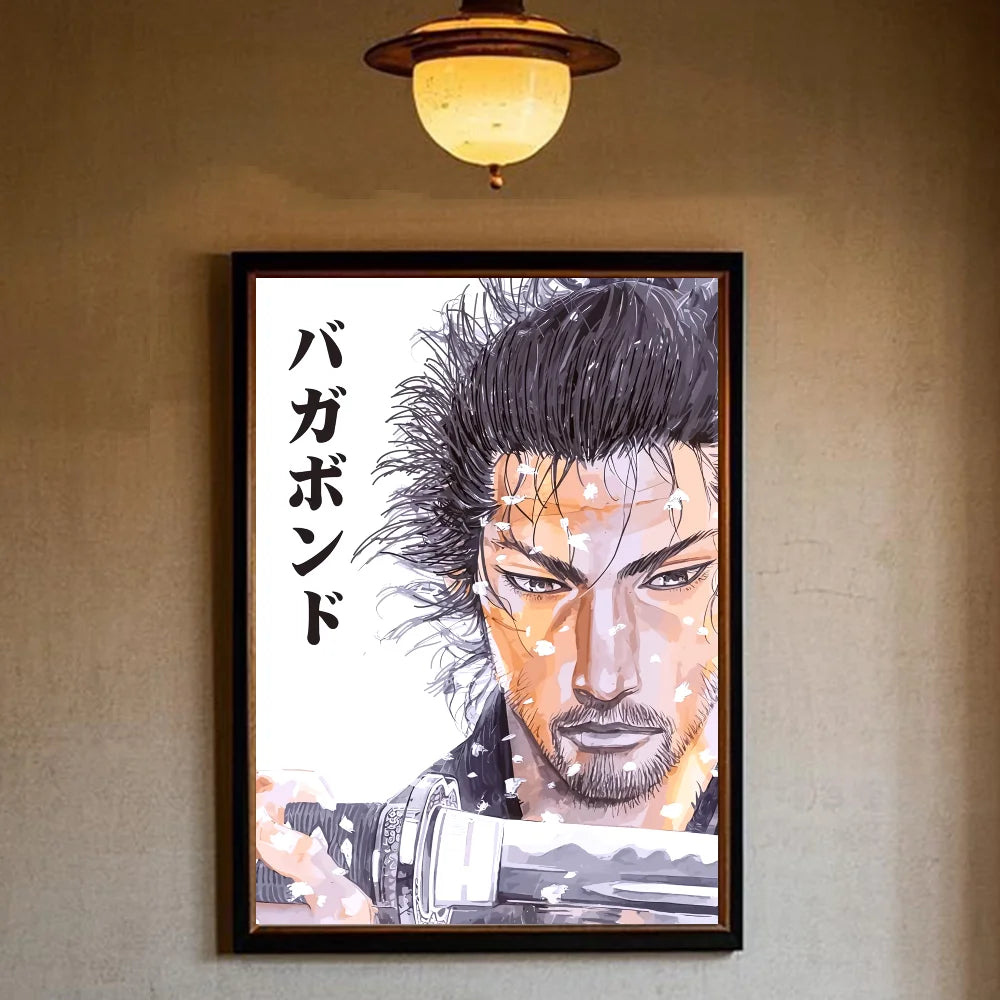Vagabond Manga Poster – HD Waterproof Sticky Wall Art Decor Manga Wall Poster Peaceful Pleasures Health and Wellness