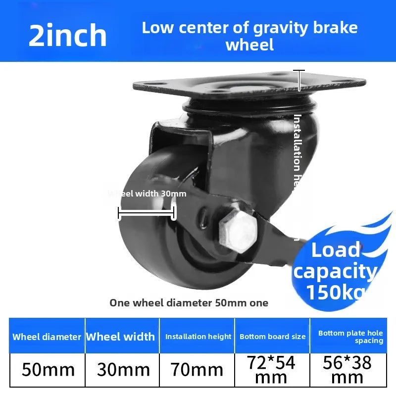 Heavy Duty Swivel Caster Wheels 1.5–3" with Safety Lock Brake