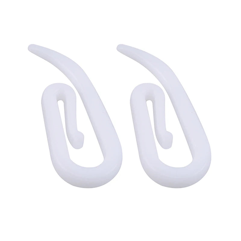 Clip-On Curtain Hooks 100pcs No-Tools Easy Install Window Curtain Rings Smooth Glide Plastic Hangers Tracks Curtain Accessories Peaceful Pleasures Health and Wellness
