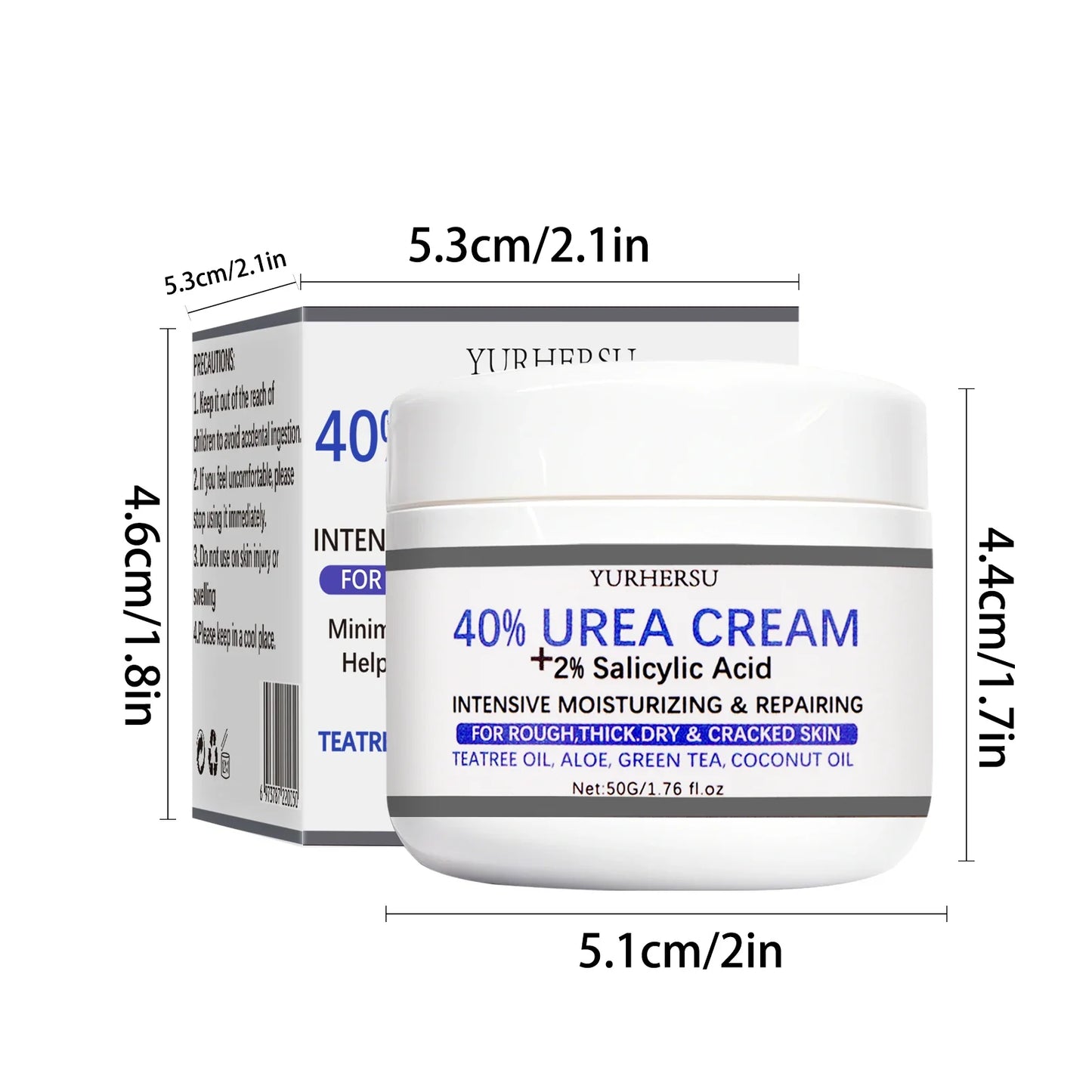YURHERSU 40% Foot Cream – Exfoliating Dry & Cracked Heels