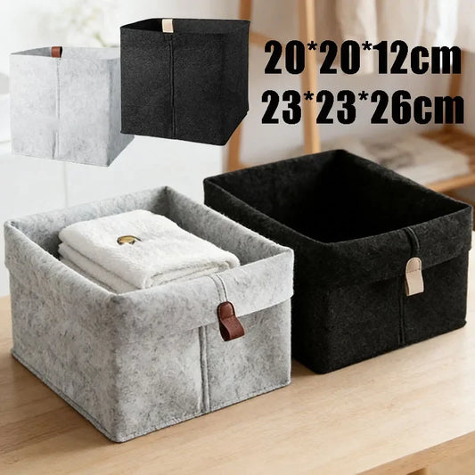 Felt Storage Basket | Foldable Organizer Bin – Home, Dorm & Office Felt Storage Basket Peaceful Pleasures Health and Wellness