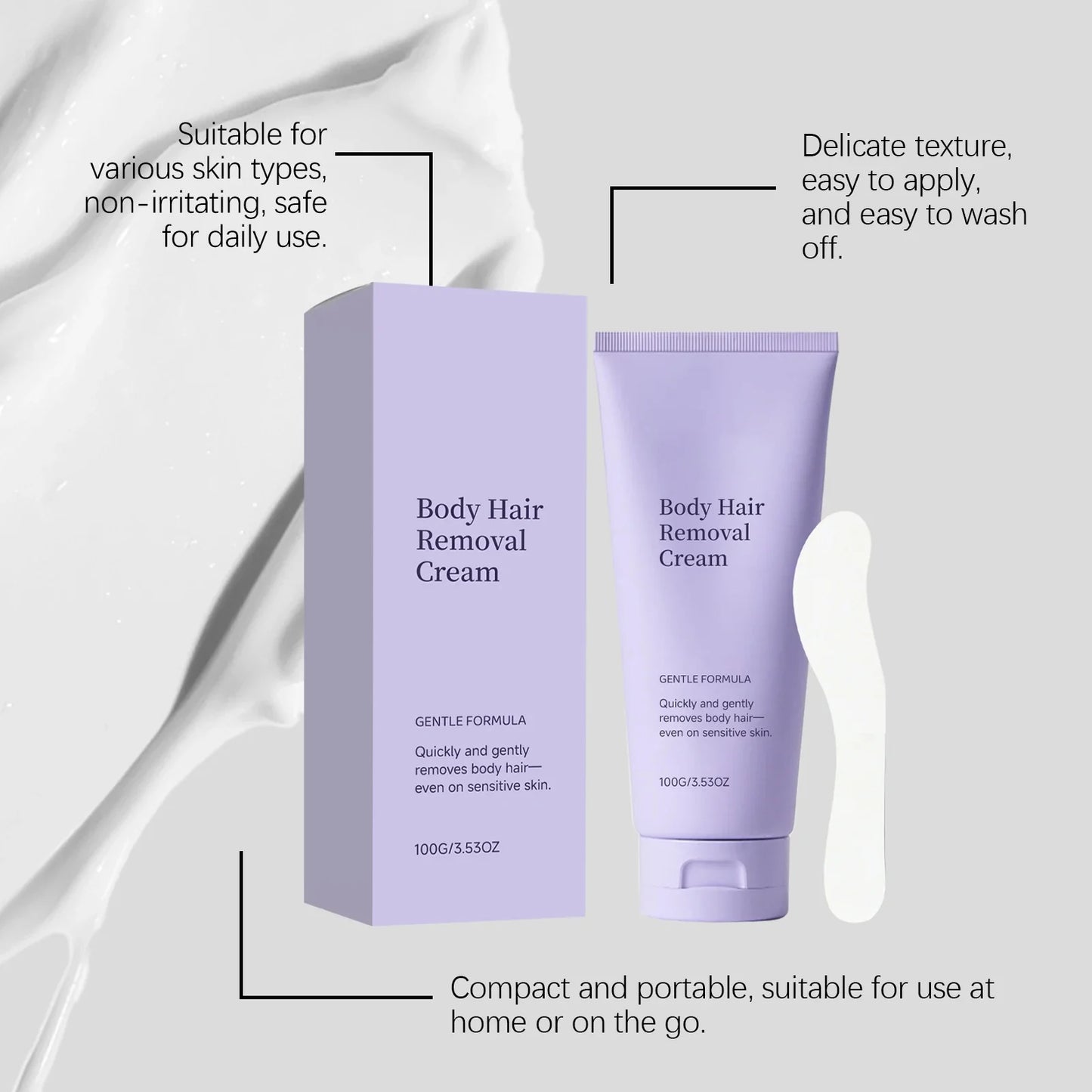 No Dark Spot Hair Removal Cream – Gentle Depilatory 100g