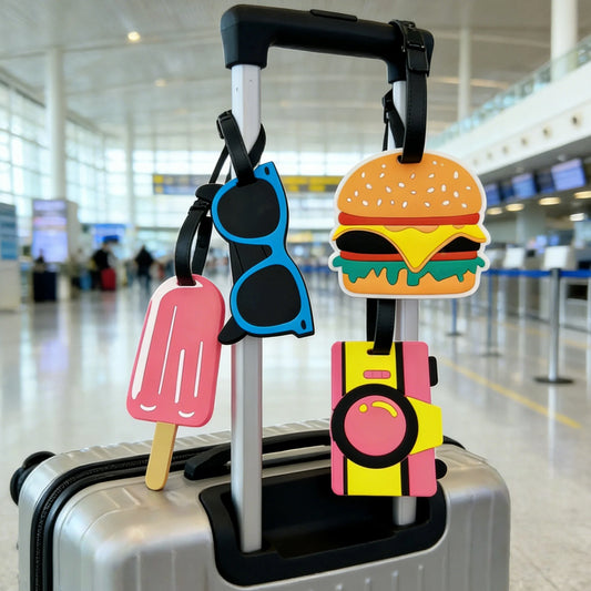Ice Cream Luggage Tags – Cute Silicone Travel ID Labels Luggage Tag Peaceful Pleasures Health and Wellness