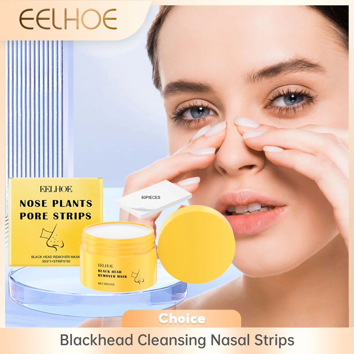 EELHOE Blackhead Remover Peel-Off Nose Strips – Deep Pore Cleanse