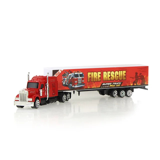 Sliding Alloy Truck Model Diecast Car Toy Container Oil Tank