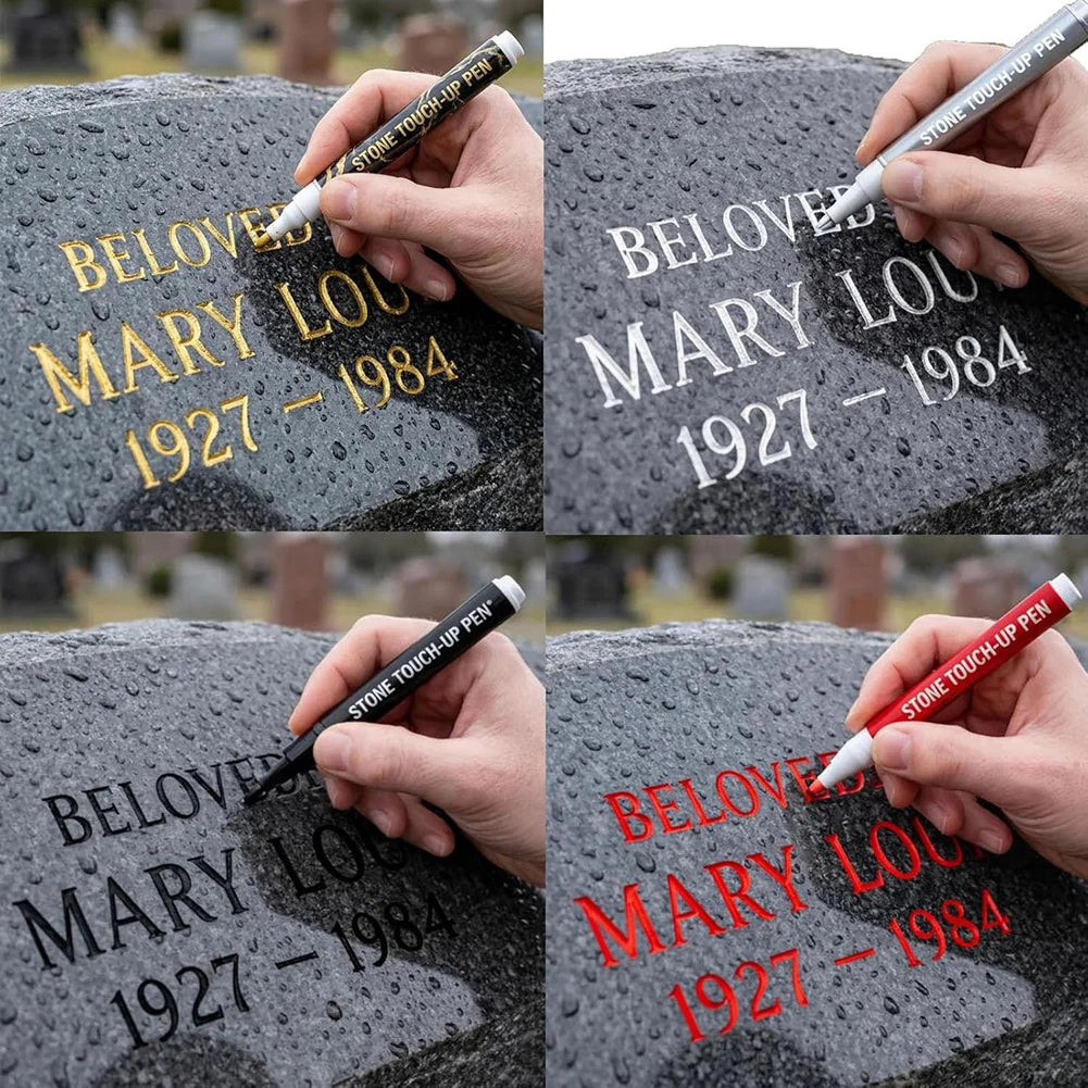 Waterproof Tombstone Marker Pen,Oil Based Specifically Designed For Stone Restoration Marker Pen,Stone Touch-Up Maintenance Pen﻿ Peaceful Pleasures Health and Wellness
