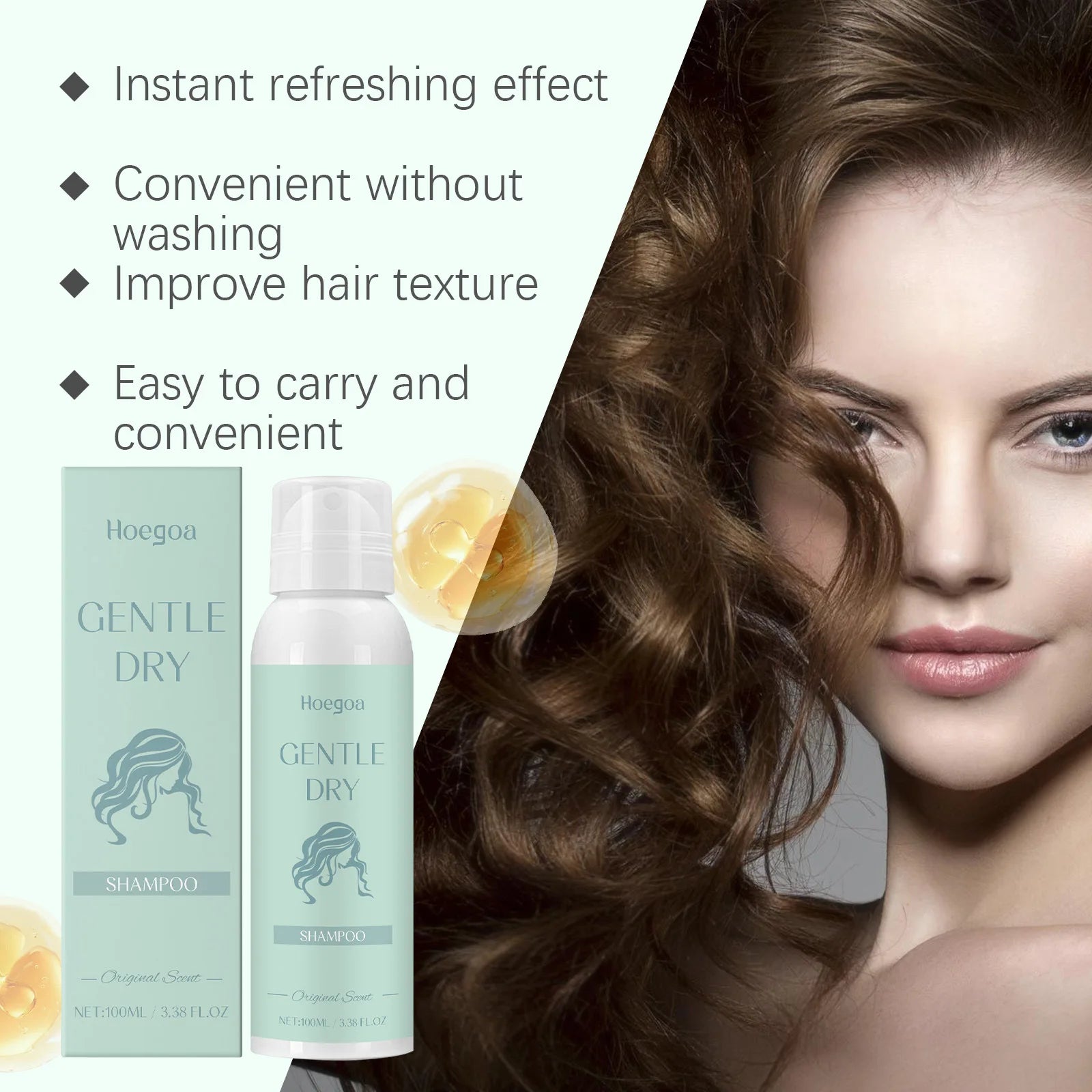 HOEGOA Dry Shampoo Spray | Oil Control & Volume – 100ml Dry Shampoo Spray Peaceful Pleasures Health and Wellness