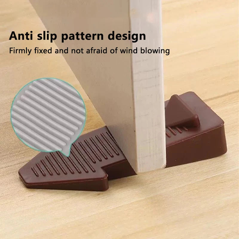New 1Pcs Safety Rubber Door Stop Stoppers Block Wedge Doorstops Door Stopper Home Office Door Rear Retainer Anti-collision Stop Peaceful Pleasures Health and Wellness