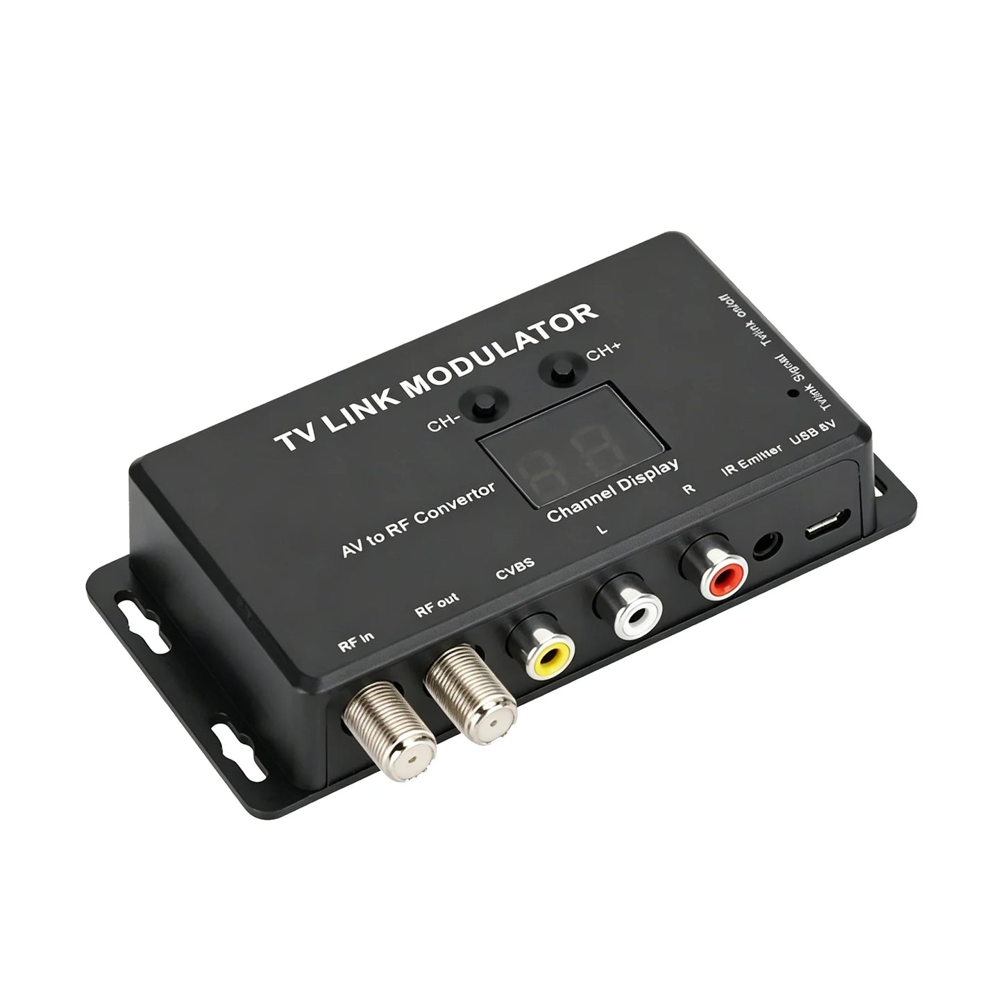 TV Link AV to RF UHF Modulator with IR Extender & Channel Display