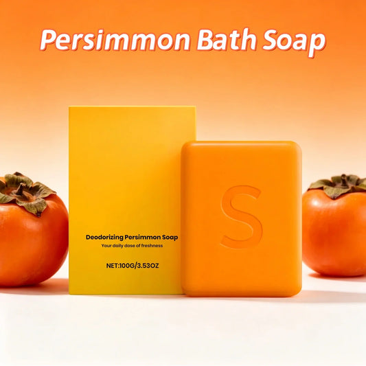 Persimmon Bath Soap Bar – Cleanse, Moisturize & Fruity Scent Bath Soap Bar Oasis Select