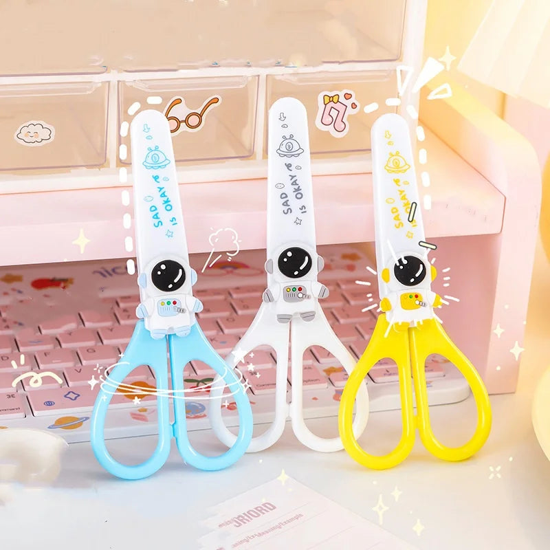 3-Pack Kids Safety Scissors Protective Cover Blunt Tip Craft Children