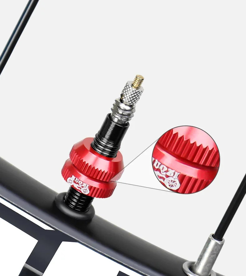 2Pcs Bike Tubeless Tire Presta Valve Nut MTB Road Bicycle Rim Aluminum Ultralight Valve Cap Cycling Repair Parts Peaceful Pleasures Health and Wellness