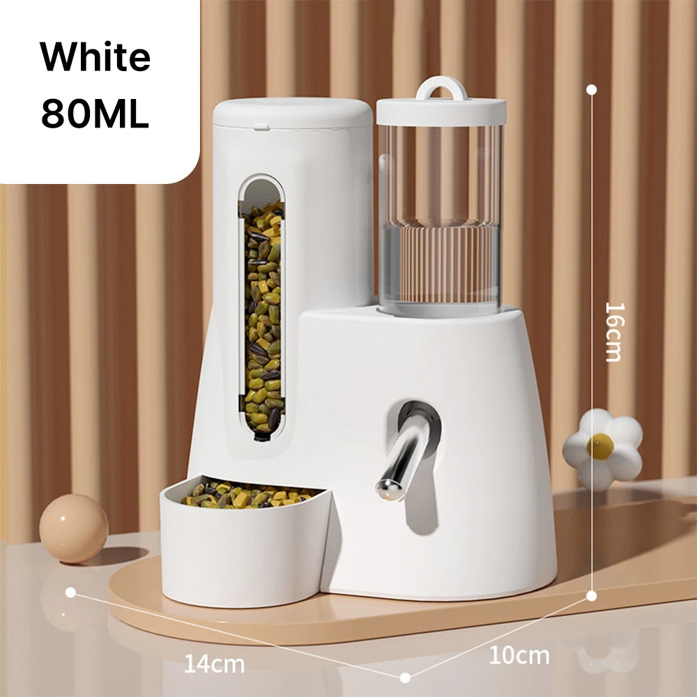 Hamster Water Feeder & Food Container for Small Animals