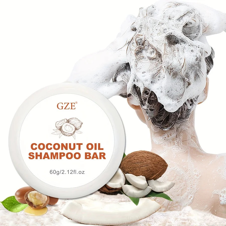 GZE Coconut Oil Shampoo Bar – Moisturizing for Dry Hair