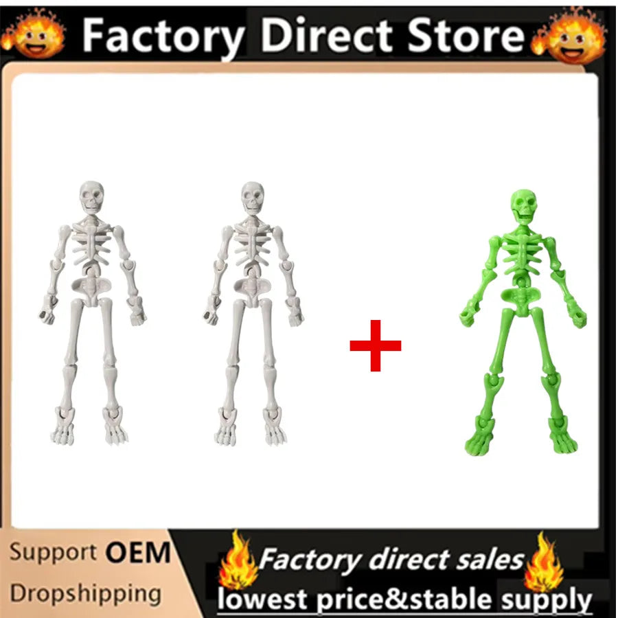 Posable Mini Skeleton Figurines | DIY Halloween Craft Decor