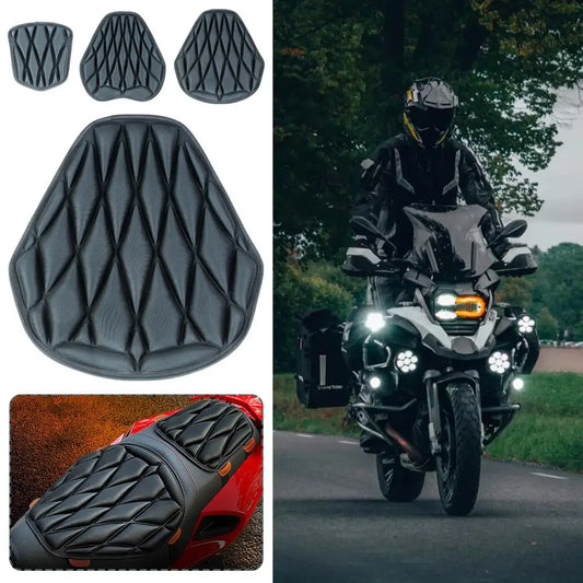 Universal 3D Anti-Slip Motorcycle Seat Cushion Cover | Breathable Motorcycle Seat Cover Peaceful Pleasures Health and Wellness