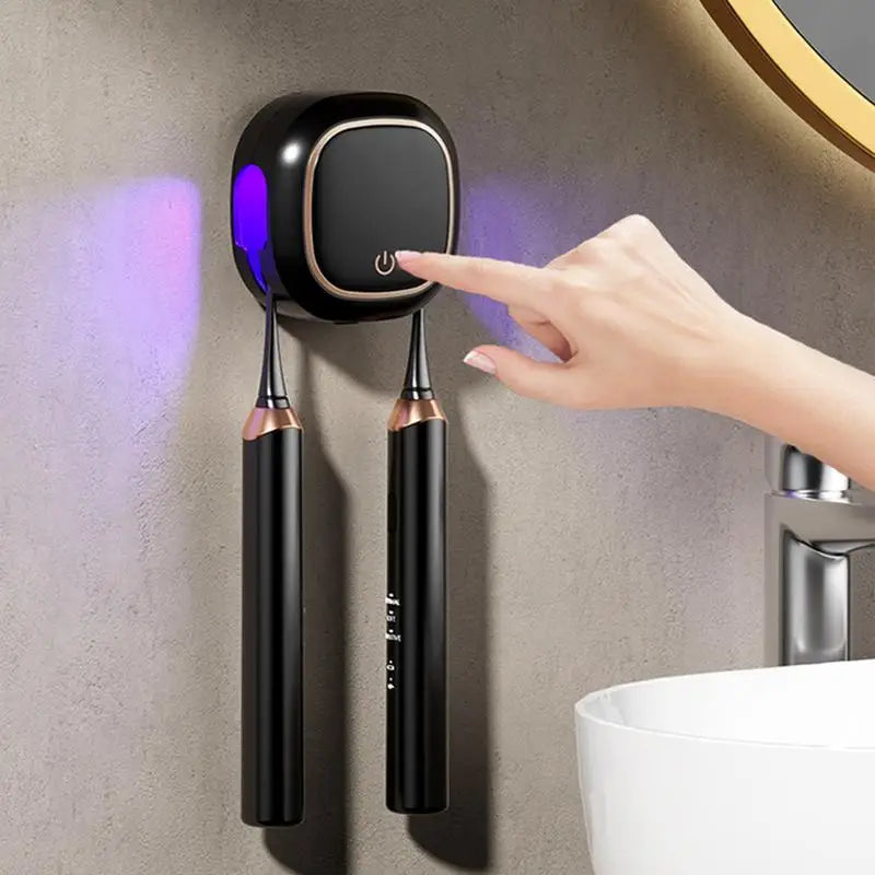 UV Toothbrush Sanitizing Holder – Portable Travel Case & Organizer