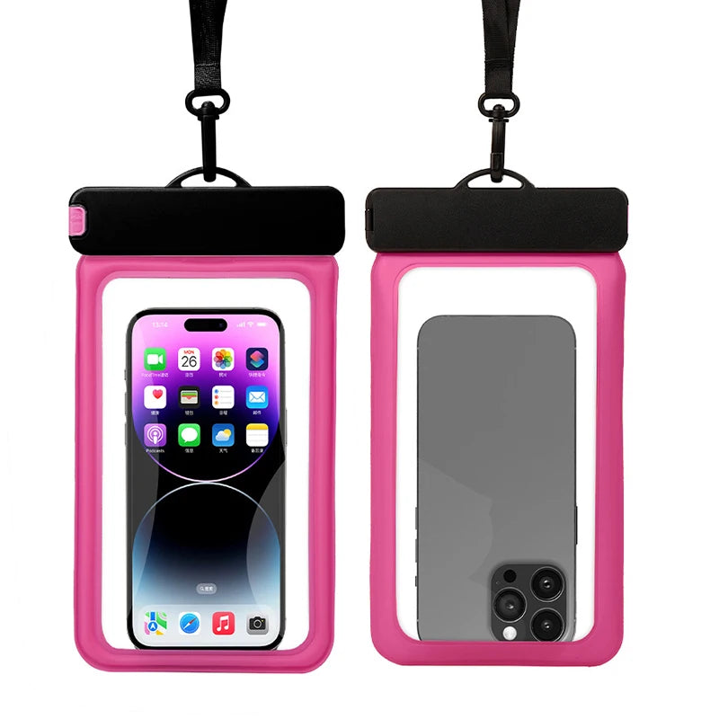 phone waterproof case phone armbands and pouches diving phone case swimming bag phone IPX8 waterproof bag under water floating Peaceful Pleasures Health and Wellness Rose red