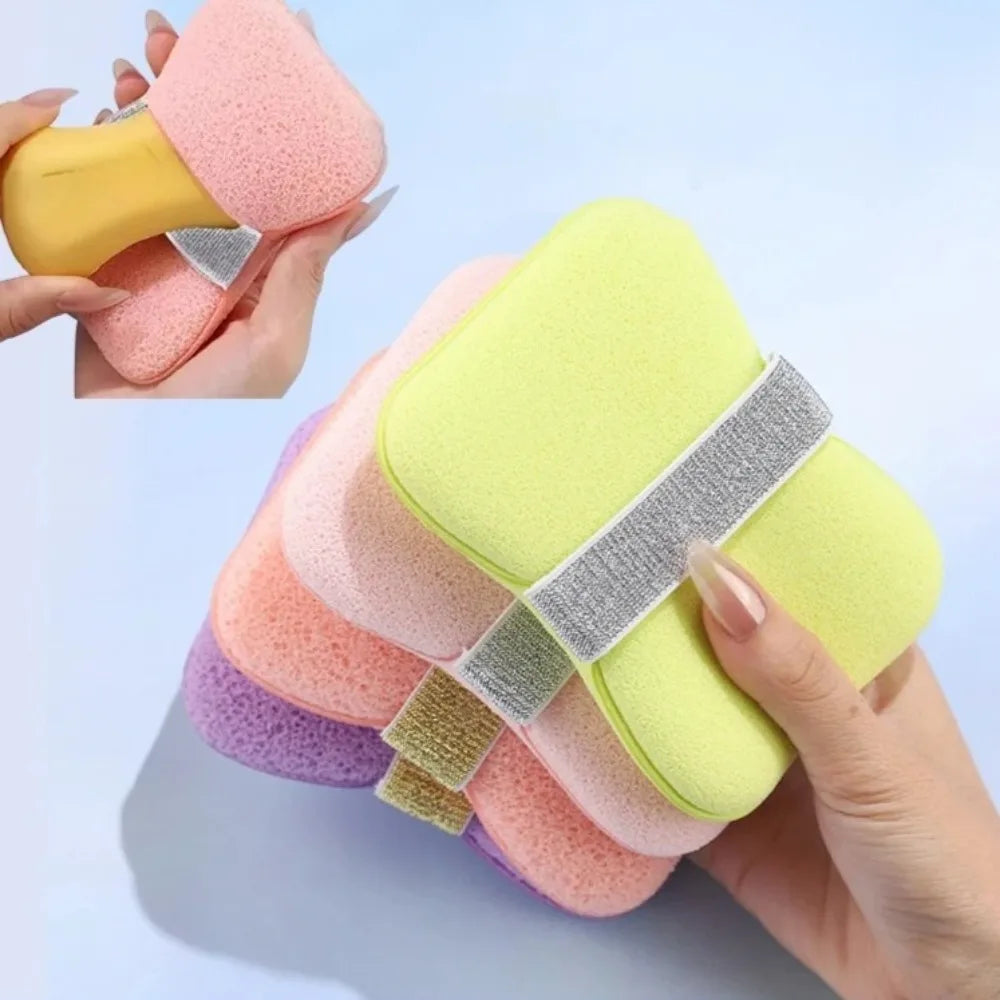 1-4PCS Color Sponge Soap Bag Bath Cleansing Foaming Net Pouch Body Exfoliating Scrubber Sponges Bathroom Nylon Soap Pocket Peaceful Pleasures Health and Wellness