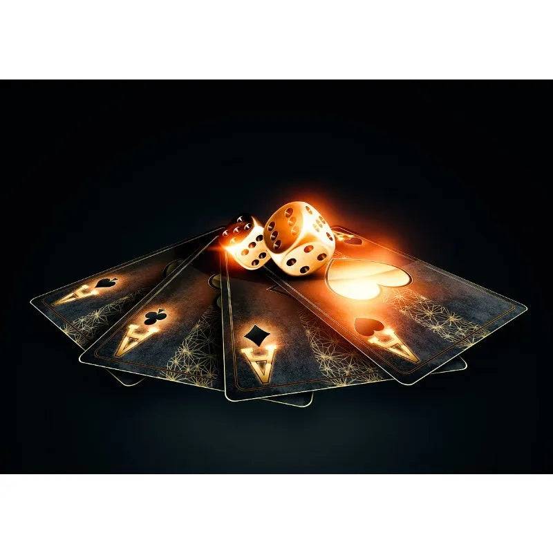 Casino Poker Dice Roulette Slots Gambling Poster Modern Print Canvas Painting Wall Art Picture for Club Living Room Home Deco Peaceful Pleasures Health and Wellness 19 30x40cm Unframed