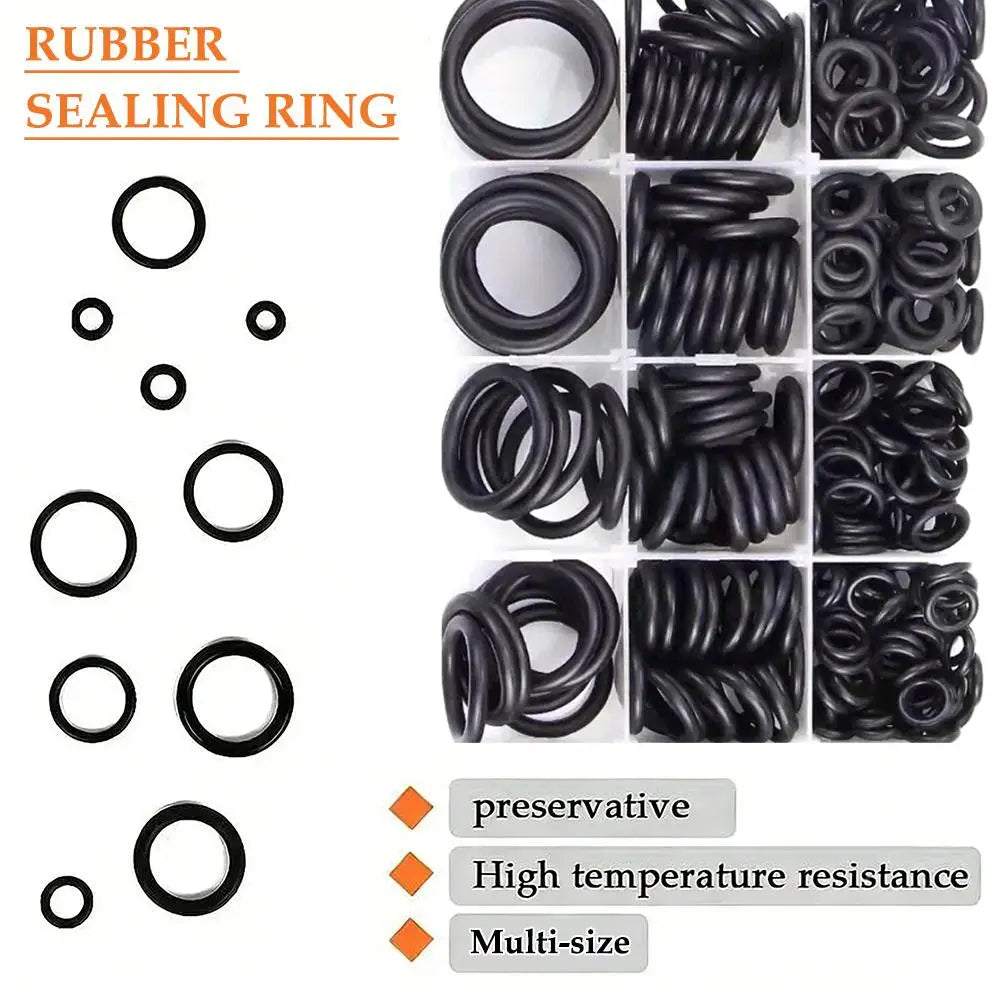 225-Piece Rubber O-Ring Assortment Kit – Plumbing & Automotive