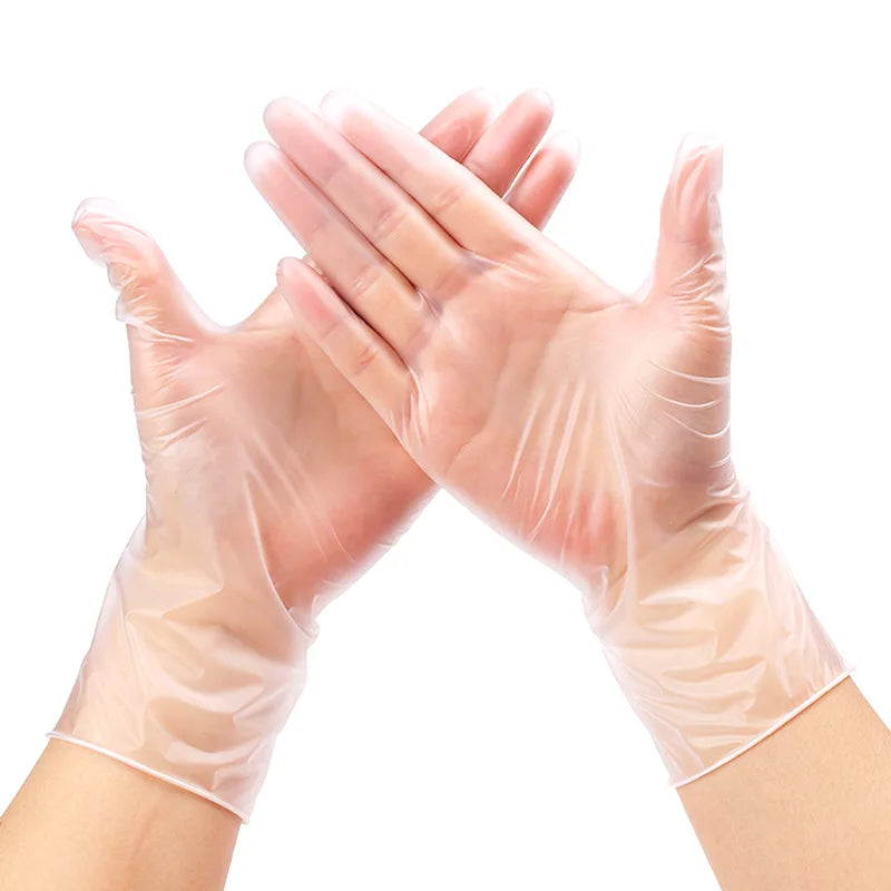 Disposable PVC Gloves 50-Pack | Latex-Free, Food Safe, Powder-Free