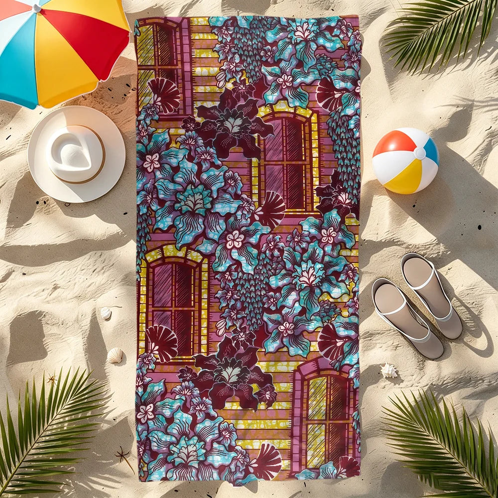 Large Quick-Dry Microfiber Beach Towel | Travel Gym Camping Microfiber Beach Towel Peaceful Pleasures Health and Wellness