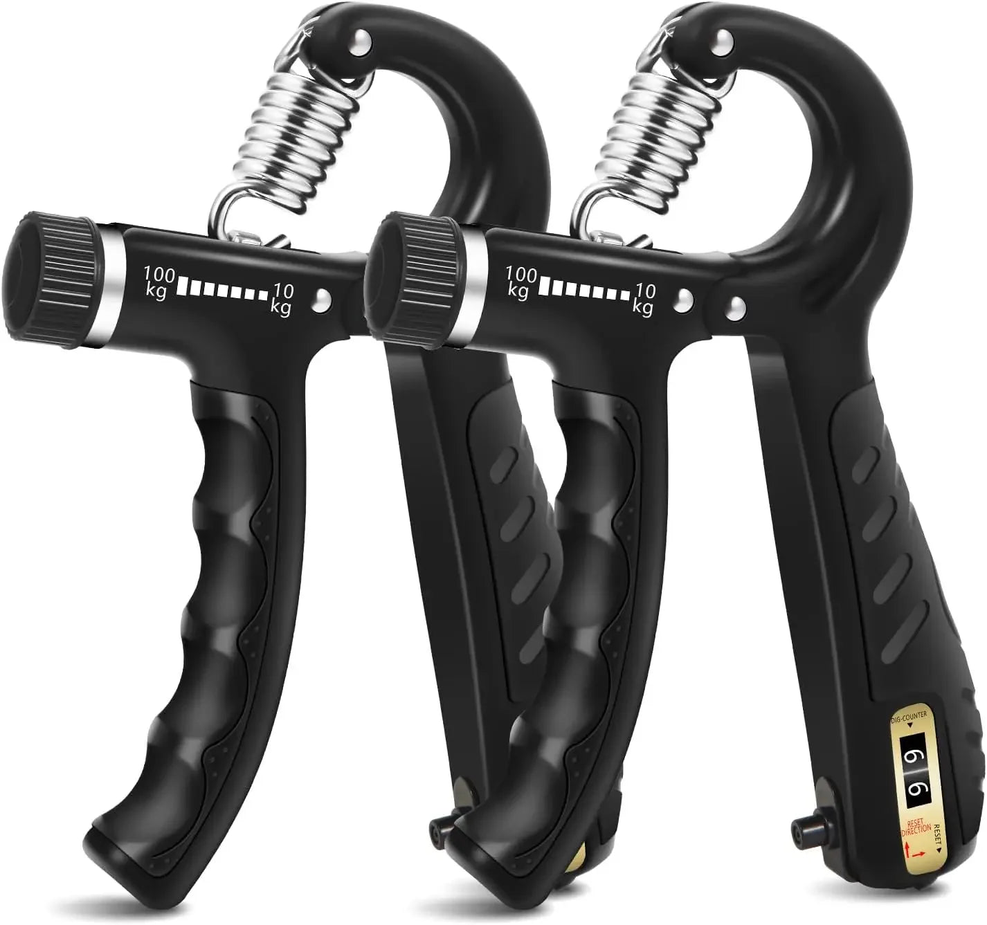 2-Piece Adjustable Hand Gripper with 22-220Lbs Resistance for Forearm and Finger Strength Training Peaceful Pleasures Health and Wellness United States