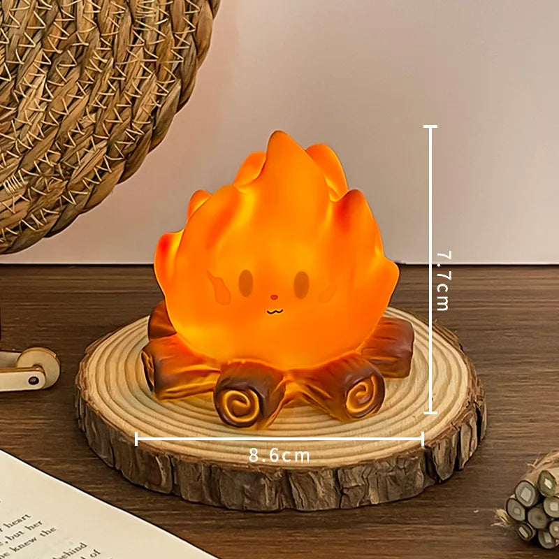 Cartoon Flame LED Night Light – Warm Bedside Candle Decor LED Night Light Peaceful Pleasures Health and Wellness YELLOW