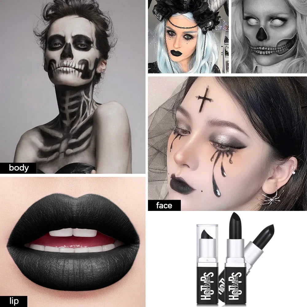 Matte Black Lipstick – Waterproof Dark Pearl Lip Color