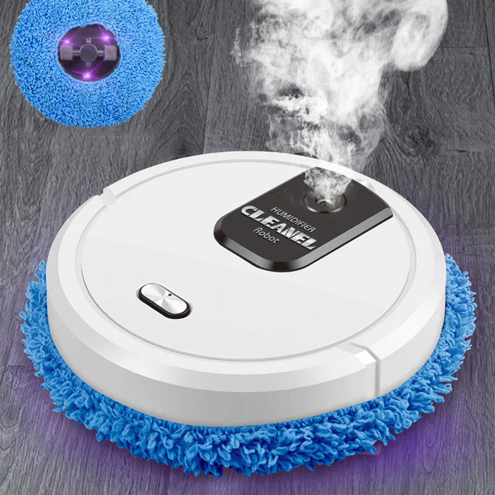 3-in-1 Robot Mop & Floor Sweeper with Auto Spray | USB Charge