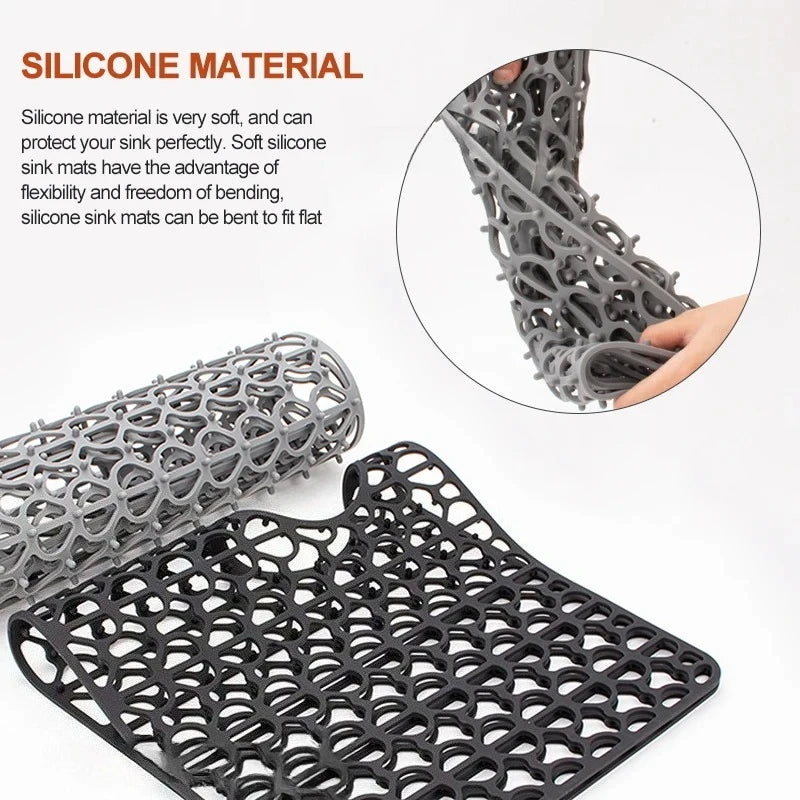 big size Sink Protectors for Kitchen Sink with Drain,Kitchen Sink Grid,Heat-Resistant mat,Silicone Sink Mat for Bottom of sink Peaceful Pleasures Health and Wellness